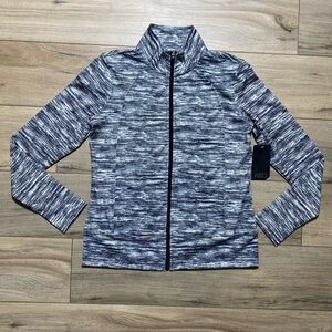 RB3 Womens Active Full Zip Long Sleeve Jacket‎ Size Small Black Gray